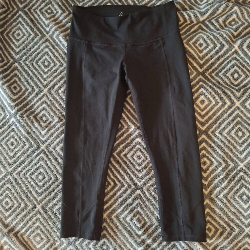 prAna Black Capri Yoga Leggings 19.5" Inseam Cropped Pants Women's S